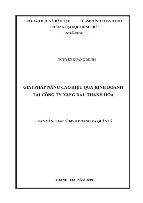 Giải pháp nâng cao hiệu quả kinh doanh tại công ty xăng dầu thanh hóa
