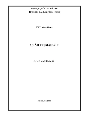 Luận văn quản trị mạng ip