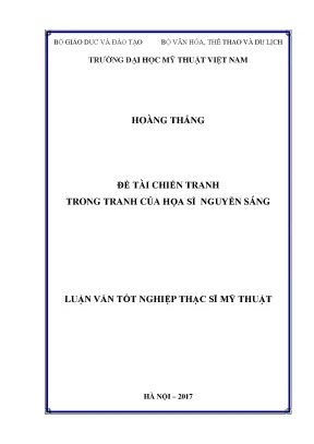 Luận văn đề tài chiến tranh trong tranh của họa sĩ nguyễn sáng