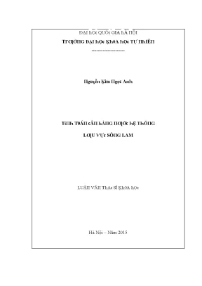 Luận văn thạc sĩ tính toán cân bằng nước hệ thống lưu vực sông lam vnu lvts08w