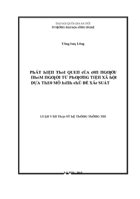 Luận văn phát hiện thói quen của con người nhóm người từ phương tiện xã hội dựa theo mô hình chủ đề xác suất