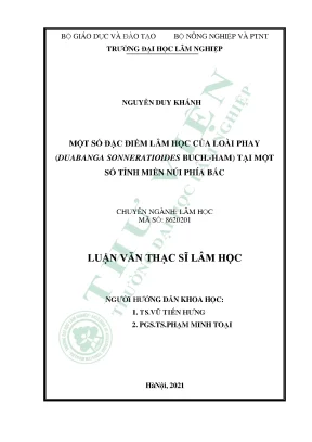 Một số đặc điểm lâm học của loài phay duabanga sonneratioides buch ham tại một số tỉnh miền núi phía bắc