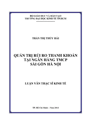 Quản trị rủi ro thanh khoản tại ngân hàng tmcp sài gòn hà nội