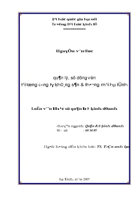 Luận văn quản lý sử dụng vốn tại tổng công ty khoáng sản và thương mại hà tĩnh