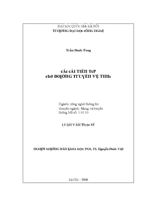 Luận văn các cải tiến tcp cho đường truyền vệ tinh