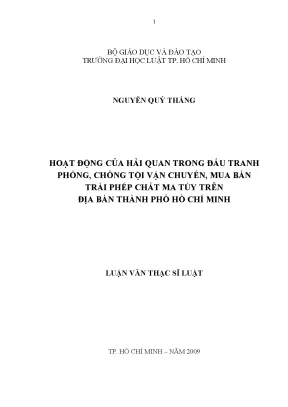 Hoạt động hải quan trong phòng chống tội phạm