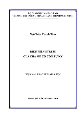 Luận văn biểu hiện stress của cha mẹ có con tự kỷ