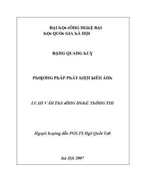 Luận văn phương pháp phát hiện biên ảnh