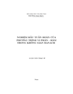 Nghiệm hầu tuần hoàn của phương trình vi phân hàm trong không gian banach