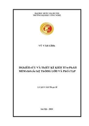Luận văn nghiên cứu và thiết kế kiến trúc phần mềm cho các hệ thống lớn và phức tạp