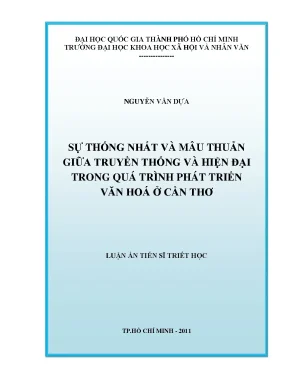 Sự thống nhất và mâu thuẫn giữa truyền thống và hiện đại trong quá trình phát triển văn hóa ở cần thơ