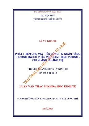 Luận văn phát triển cho vay tiêu dùng tại ngân hàng thương mại cổ phần việt nam thịnh vượng cn quảng trị