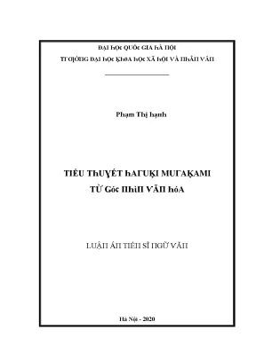 Luận văn thạc sĩ tiểu thuyết của haruki murakami từ góc nhìn văn hóa vnu lvts10