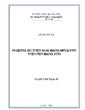 Luận văn phương án triển khai mạng mpls vpn trên nền mạng vnn