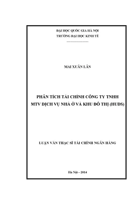 Luận văn ths phân tích tài chính công ty tnhh mtv dịch vụ nhà và khu đô thị