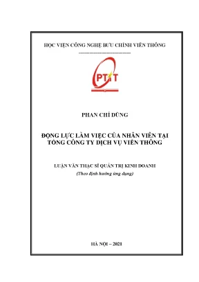 Luận văn động lực làm việc của nhân viên tại tổng công ty dịch vụ viễn thông