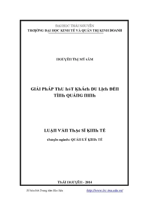 Luận văn giải pháp thu hút khách du lịch đến tỉnh quảng ninh