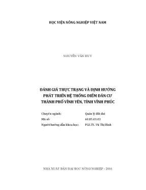 Luận văn đánh giá tình hình quản lý sử dụng đất của các tổ chức được nhà nước giao đất cho thuê đất trên địa bàn thành phố phủ lý tỉnh hà nam