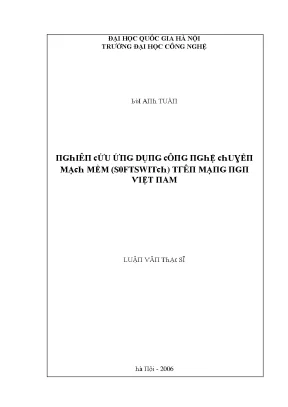 Luận văn nghiên cứu ứng dụng công nghệ chuyên mạch mềm softswitch trên mạng ngn việt nam