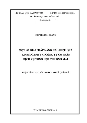 Một số giải pháp nâng cao hiệu quả kinh doanh tại công ty cổ phần dịch vụ tổng hợp thượng mai