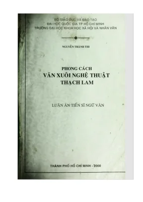 Luận văn phong cách văn xuôi nghệ thuật thạch lam