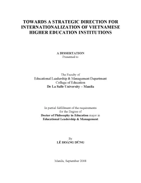 Towards a strategic direction for internationalization of vietnamese higher education institutions