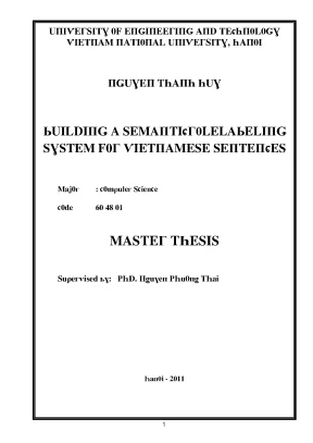 Luận văn building a semantic role labeling system for vietnamese sentences