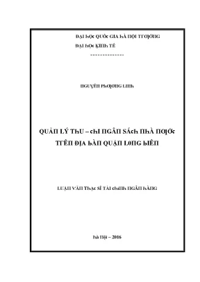 Luận văn quản lý thu chi ngân sách nhà nước trên địa bàn quận long biên