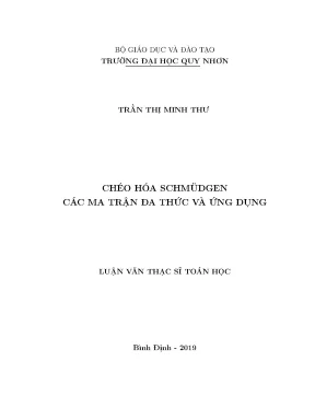 Luận văn chéo hóa schmudgen các ma trận đa thức và ứng dụng