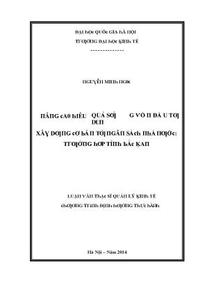 Luận văn nâng cao hiệu quả sử dụng vốn đầu tư xây dựng cơ bản từ ngân sách nhà nước