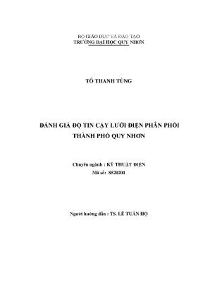 Luận văn đánh gia độ tin cậy lưới điện phân phối thành phố quy nhơn