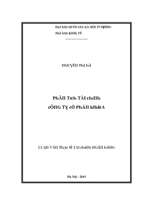 Luận văn phân tích tài chính công ty cổ phần bibica