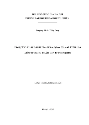 Luận văn thạc sĩ phương pháp hệ số phản xạ khúc xạ cải tiến cho môi trường phân lớp trực hướng vnu lvts08w