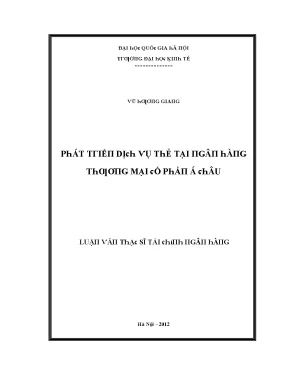 Luận văn phát triển dịch vụ thẻ tại ngân hàng thương mại cổ phần á châu