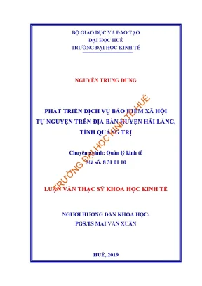 Luận văn phát triển dịch vụ bảo hiểm xã hội tự nguyện trên địa bàn huyện hải lăng tỉnh quảng trị