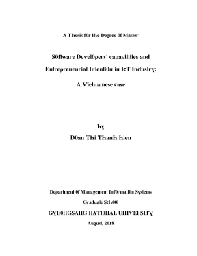 Luận văn software developers capabilities and entrepreneurial intention in ict industry a vietnamese case