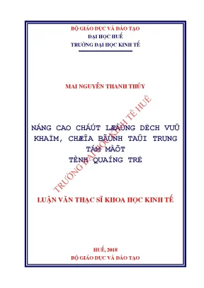 Luận văn nâng cao chất lượng dịch vụ khám chữa bệnh tại trung tâm mắt tỉnh quảng trị