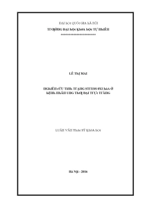 Luận văn thạc sĩ nghiên cứu tình trạng stress oxi hóa ở bệnh nhân ung thư đại trực tràng vnu lvts09