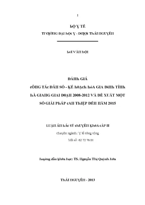 Luận văn đánh giá công tác dân số kế hoạch hóa gia đình tỉnh hà giang giai đoạn 2008 2012 và đề xuất một số giải pháp can thiệp đến năm 2015