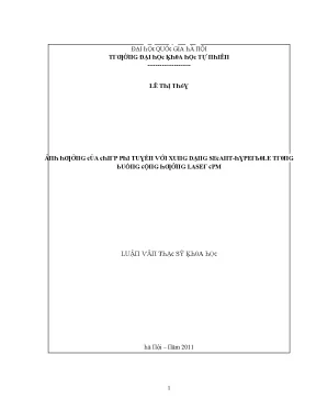 Luận văn thạc sĩ ảnh hưởng của chirp phi tuyến đối với xung dạng secant hyperbole trong buồng cộng hưởng laser cpm vnu lvts004