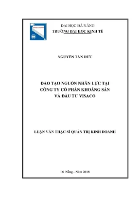 Luận văn đào tạo nguồn nhân lực tại công ty cổ phần khoáng sản và đầu tư visaco
