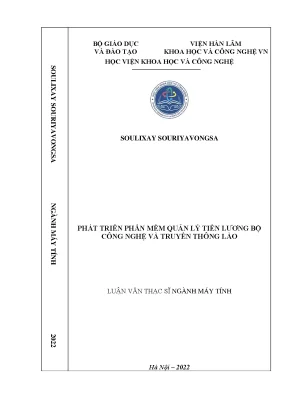 Luận văn phát triển phần mềm quản lý tiền lương bộ công nghệ và truyền thông lào