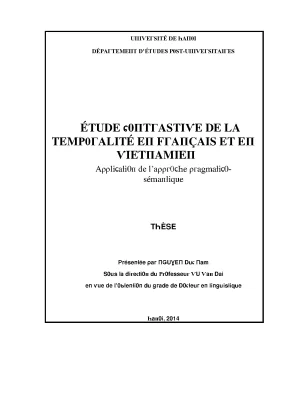 Luận văn nghiên cứu đối chiếu tính thời gian trong tiếng việt và tiếng pháp áp dụng phương pháp tiếp cận ngữ dụng ngữ nghĩa học