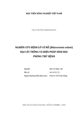 Luận văn nghiên cứu bệnh lở cổ rễ rhizoctonia solani hại cây trồng và biện pháp sinh học phòng trừ bệnh
