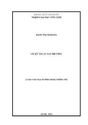 Luận văn các kỹ thuật sat solving