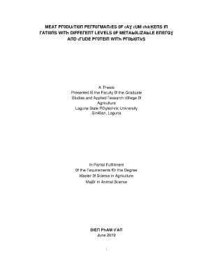 Luận văn meat production performances of cay cum chickens on rations with different levels of metabolizable energy and crude protein with probiotics