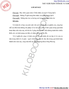 Những lễ nghi trong hôn nhân của người trung quốc và những trào lưu xu hướng mới trong hôn nhân hiện đại