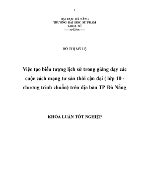 Luận văn việc tạo biểu tượng lịch sử trong giảng dạy các cuộc cách mạng tư sản thời cận đại lớp 10 chương trình chuẩn trên địa bàn tp đà nẵng