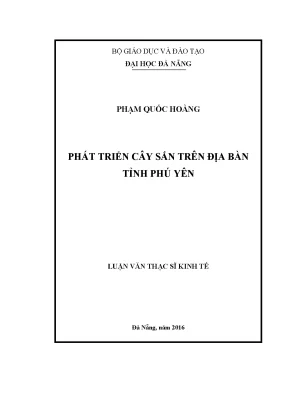 Luận văn ths phát triển cây sắn trên địa bàn tỉnh phú yên