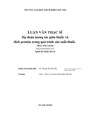 Dự đoán tương tác giữa thuốc và đích protein trong quá trình sản xuất thuốc